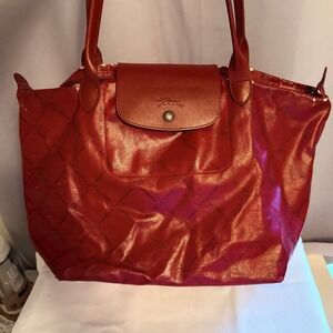 Longchamp Red Satchel Bag